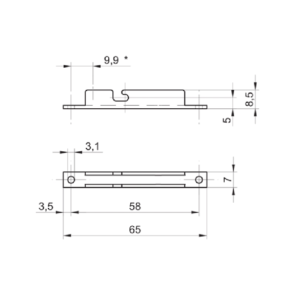 Fixation en profil d'aluminium FHDK 04 - BAU10163299-Lire la description