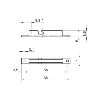 Fixation en profil d'aluminium FHDK 04 - BAU10163299-Lire la description