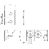 Fixation pour capteurs optoélectroniques BOS 21M, BOS 50K - BOS 21-KH-2 (BAM00TH)