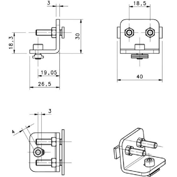 Kit de fixation support de protection pour SG/SE (x6) - ST-PS6-SG-SE Kit de fixation support de protection pour SG/SE (x6) - ST-PS6-SG-SE-Lire la description