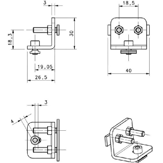 Kit de fixation support de protection pour SG/SE (x6) - ST-PS6-SG-SE-Lire la description