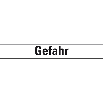 Signalwort Gefahr, Folie, selbstklebend, 37x15mm, 30/Bogen, GHS-Verordnung-Beschreibung lesen