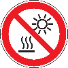 Verbotsschild Nicht dem direkten Sonnenlicht ... auss., ISO, Folie, Ø 50mm, 10/Bogen Verbotsschild Nicht dem direkten Sonnenlicht ... auss., ISO, Folie, Ø 50mm, 10/Bogen