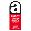 Gefahrenkennzeichen Achtung enthält Asbest, Typ A, Folie, selbstklebend, 25x60mm, 8/Bogen