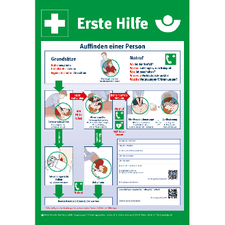 Erste Hilfe Aushang, DGUV Information 204-001, Aluminium, 395x575mm, DGUV-Beschreibung lesen
