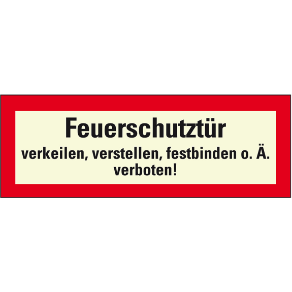 PERMALIGHT power langnachleuchtend Feuerwehrschild Feuerschutztür verkeilen..., Aluminium, 210x74mm, DIN 4066 PERMALIGHT power langnachleuchtend Feuerwehrschild Feuerschutztür verkeilen..., Aluminium, 210x74mm, DIN 4066-Beschreibung lesen