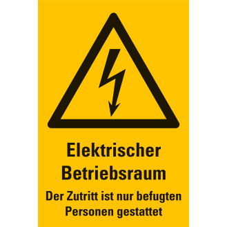 Warnschild Elektrischer Betriebsraum Der Zutritt ist..., Aluminium, 300x200mm-Beschreibung lesen