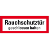 Feuerwehrschild Rauchschutztür geschlossen halten, doppelseitig, Folie, 210x74mm, DIN 4066 Feuerwehrschild Rauchschutztür geschlossen halten, doppelseitig, Folie, 210x74mm, DIN 4066