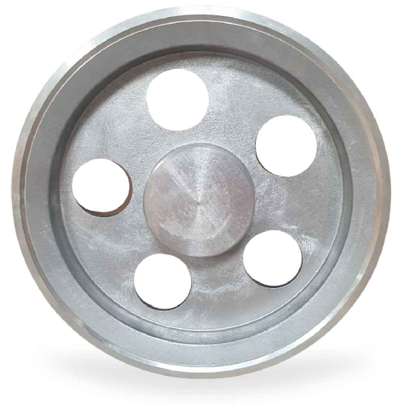 poulie aluminium trapézoïdale  1 gorges type Z diamètre 125 mm-Lire la description