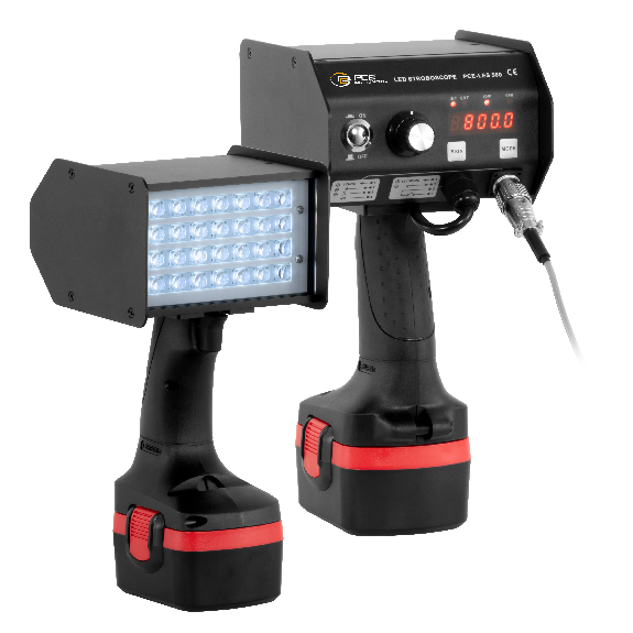 PCE Instruments Stroboskop PCE-LES 500 mit 28 Hochleistungs-LEDs |Messbereich 50...50000 FPM |Auflösung 0,1 FPM |IP20-Beschreibung lesen