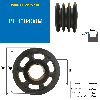 Poleas Poleas trapezoidales con cubo desmontable PFB30400M Polea trapezoidal de hierro fundido tipo SPB / B con cubo desmontable serie 3535 con 3 ranuras, diámetro de paso 400 mm