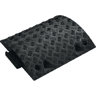 Mittelteil für Tempo-Stopp-Schwelle, mit Nase, schwarz, Kunststoff, 420x500x50mm-Beschreibung lesen