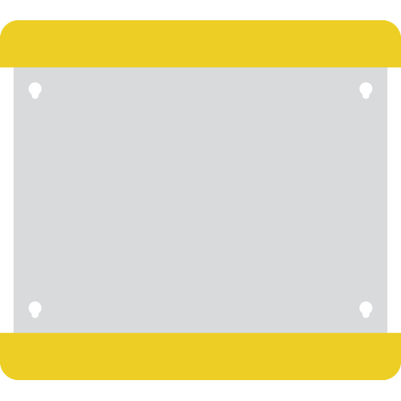 Selbstklebende Boden-Beschriftungstasche, geschlossen, gelb, PVC, 290x323mm, 10/VE-Lire la description