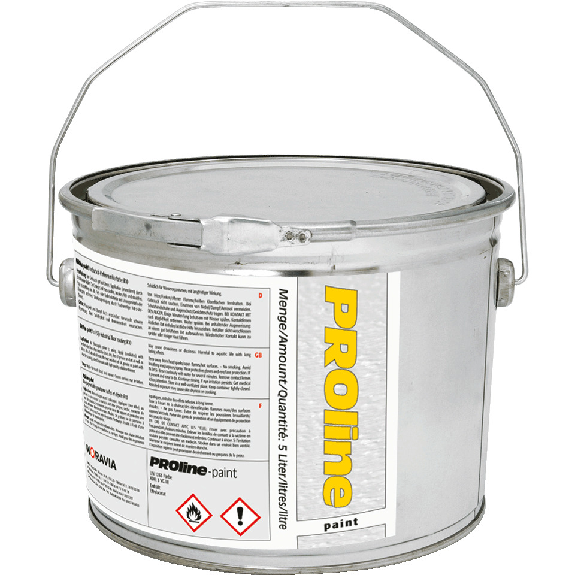 Antirutsch-Hallenfarbe PROline-paint, Rutschhemmung R10, weiß (RAL 9016), 5 l-Leggi tutto