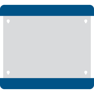 Selbstklebende Boden-Beschriftungstasche, geschlossen, blau, PVC, 290x323mm, 10/VE-Beschreibung lesen