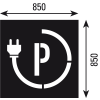 Parkplatzschablone Elektroauto, für Farbmarkierungen, Kunststoff, SH360mm, 2/VE Parkplatzschablone Elektroauto, für Farbmarkierungen, Kunststoff, SH360mm, 2/VE