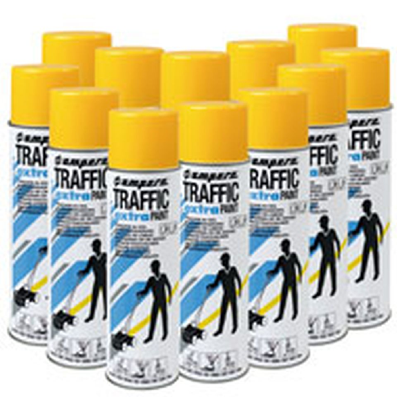 Vorteils-Set A.M.P.E.R.E. Traffic Extra Paint,SUPER-Striper,gelb,500ml,12 Dosen-Beschreibung lesen