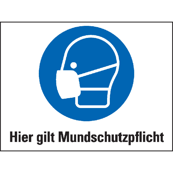 Boden-Hinweisschild Hier gilt Mundschutzpflicht, Rutschhemmung R10, Bodenmarkierungsfolie, 400x300mm, ASR A1.5-Beschreibung lesen