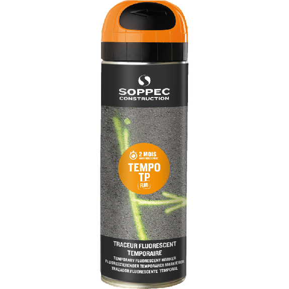 SOPPEC Markierfarbe Tempo T.P., für ca. 8 Wochen, orange, 500ml/Dose-Beschreibung lesen