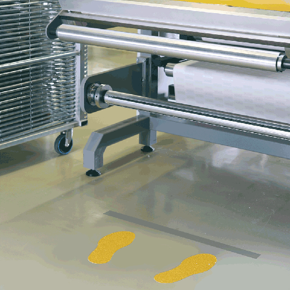 Piktogramm Fußabdruck, Rutschhemmung R11, gelb, 300x120mm, 5 Paar/VE Piktogramm Fußabdruck, Rutschhemmung R11, gelb, 300x120mm, 5 Paar/VE-Beschreibung lesen