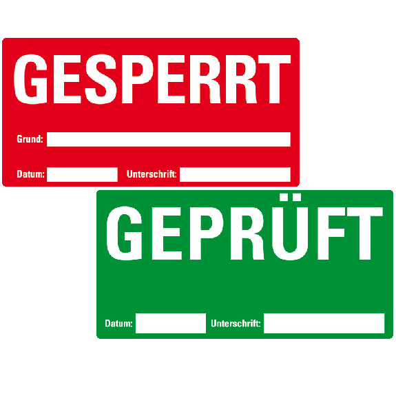 Etikett GESPERRT, beschriftbar, rot, Haftpapier, ablösbar, 148x74mm, 500/Rolle Etikett GESPERRT, beschriftbar, rot, Haftpapier, ablösbar, 148x74mm, 500/Rolle-Beschreibung lesen