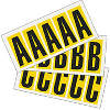 Kombipackung Buchstabe A-Z, gelb/schwarz, Folie, SH 15mm, 14x19mm, 36 je Buchst./PAK