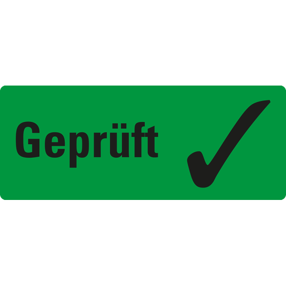 Organisationsetikett Geprüft, Pikto, grün, Haftpapier, ablösbar, 50x20mm, 500/Rolle Organisationsetikett Geprüft, Pikto, grün, Haftpapier, ablösbar, 50x20mm, 500/Rolle-Beschreibung lesen