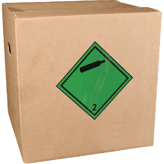 Verpackungskennzeichen Kl.2.2 Nicht entfl..., Haftpapier, permanent, 100x100mm, 1000/Rolle, IMDG-Code, GGVSEB, ADR, IATA-Beschreibung lesen