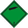 Verpackungskennzeichen Kl.2.2 Nicht entfl..., Haftpapier, permanent, 100x100mm, 1000/Rolle, IMDG-Code, GGVSEB, ADR, IATA