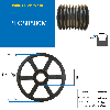 Pulegge Pulegge trapezoidali con mozzo smontabile PFC80800M Puleggia trapezoidale in ghisa tipo SPC / C con mozzo smontabile serie 5050 con 8 gole, diametro passo 800 mm