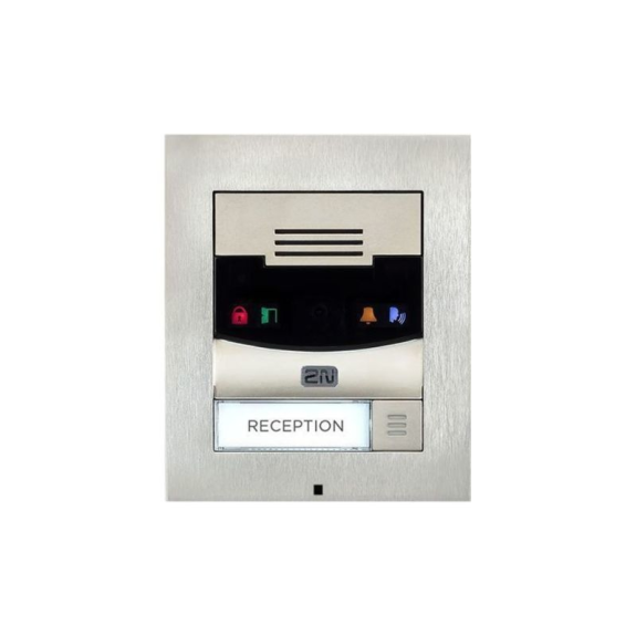 IP Solo Surface, Netzwerk Türstation, 1 Ruf Taste, Basiseinheit, Kamera, IK08, IP54, Aufputzmontage-Beschreibung lesen