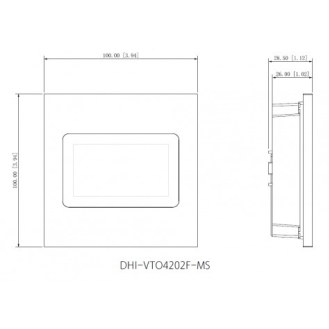 Dahua - VTO4202F-MS - LCD Display Modul, - LCD Display Anzeige Modul - Material: Aluminium - IP65, IK07-Beschreibung lesen