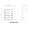 Dahua - VTO4202F-MB5 - 5 Knopf Modul, - 5 Klingel / 5 Knopf Modul - Material: Aluminium - IP65, IK07 Dahua - VTO4202F-MB5 - 5 Knopf Modul, - 5 Klingel / 5 Knopf Modul - Material: Aluminium - IP65, IK07