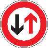 Verkehrszeichen Gegenverkehr Vorrang gew.!, Nr.208, Aluminium RA1, reflektierend, Ø 600mm, DIN 67520, nach StVO