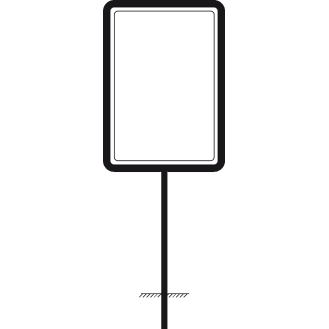 Rohrrahmen, für hochformatige Verkehrsschilder, Stahl, feuerverzinkt, 400x600mm-Beschreibung lesen