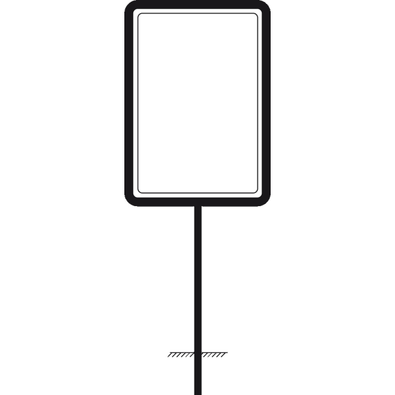 Rohrrahmen, für hochformatige Verkehrsschilder, Stahl, feuerverzinkt, 400x600mm Rohrrahmen, für hochformatige Verkehrsschilder, Stahl, feuerverzinkt, 400x600mm-Beschreibung lesen