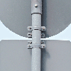 Rohrschelle R107, feuerverzinkter Stahl, für Ø 60mm, Lochabstand 70mm, 30x120mm Rohrschelle R107, feuerverzinkter Stahl, für Ø 60mm, Lochabstand 70mm, 30x120mm