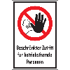 Verbots-Kombischild Beschr. Zutritt...fremde Personen..., Aluminium, 400x600mm Verbots-Kombischild Beschr. Zutritt...fremde Personen..., Aluminium, 400x600mm