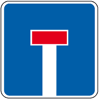 Verkehrszeichen Sackgasse, Nr.357, Aluminium RA0, reflektierend, 600x600mm, DIN 67520-Beschreibung lesen