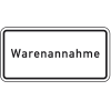 Hinweisschild Warenannahme, Aluminium RA0, reflektierend, 600x330mm, DIN 67520 Hinweisschild Warenannahme, Aluminium RA0, reflektierend, 600x330mm, DIN 67520