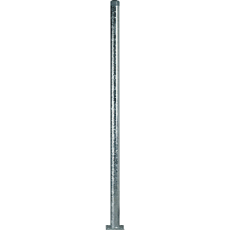 Rohrpfosten mit Bodenplatte zum Aufschrauben, Stahl, Ø 60mm, Länge 2000mm, 2mm-Beschreibung lesen