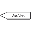 Wegweiser Ausfahrt, linksweisend, Aluminium RA0, reflektierend, 1400x350mm, DIN 67520 Wegweiser Ausfahrt, linksweisend, Aluminium RA0, reflektierend, 1400x350mm, DIN 67520