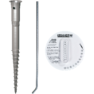 Schraubfundament KSF E 89, für Ø 60mm Pfosten, Stahl, 550mm lang-Beschreibung lesen