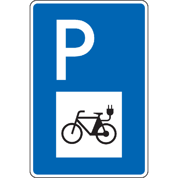 Parkplatzschild E-Bike, mit Symbol, Aluminium, spitze Ecken, 400x600mm Parkplatzschild E-Bike, mit Symbol, Aluminium, spitze Ecken, 400x600mm-Beschreibung lesen