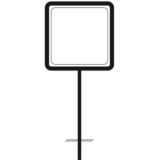 Rohrrahmen für Verkehrsschilder 600x600mm, Stahl, feuerverzinkt-Beschreibung lesen