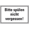 Hinweisschild Spülen nicht vergessen!, Folie, selbstklebend, 150x100mm Hinweisschild Spülen nicht vergessen!, Folie, selbstklebend, 150x100mm