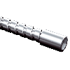Gaine métal pour fibres optiques LL3, tête à tarauder M6, lg 500mm - BEF-LL3M6500