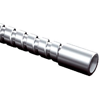 Gaine métal pour fibres optiques LL3, tête à tarauder M6, lg 500mm - BEF-LL3M6500-Lire la description