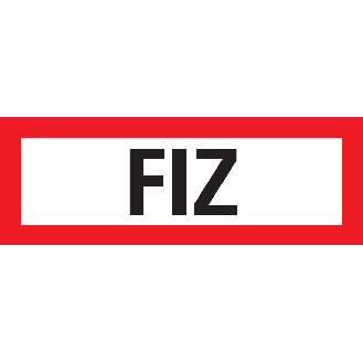Feuerwehrschild FIZ, DIN 4066, Kunststoff, 297x105mm, DIN 4066-Beschreibung lesen