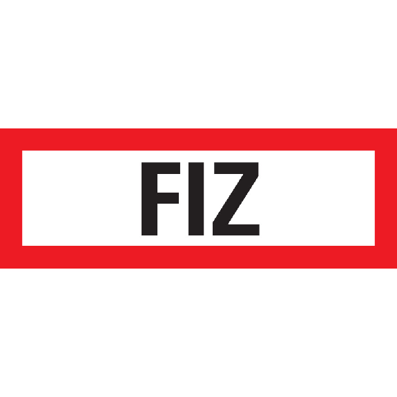 Feuerwehrschild FIZ, DIN 4066, Kunststoff, 297x105mm, DIN 4066-Lire la description